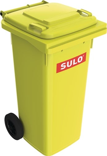 SULO Müllgroßbehälter 120l HDPE gelb fahrbar,n.EN 840 - 1074748