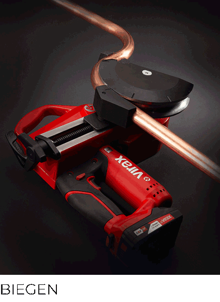 Virax Biegevorrichtung für Rohre – Akku-betriebene Rohrbiegetechnologie