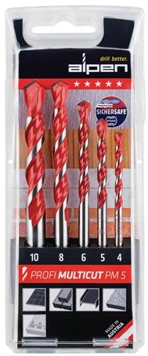 Bohrersatz Profi Multicut 5tlg.4,5,6,8,10mm rd.ALPEN