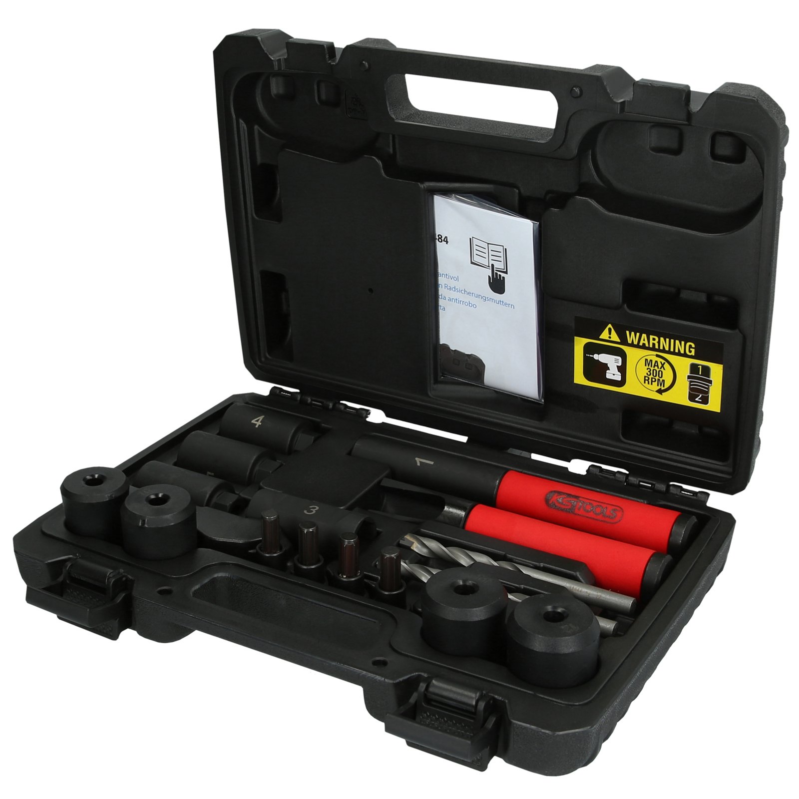 KS TOOLS Felgenschloss-Ausbohr-Satz 16tlg. - 913.1484 KS TOOLS Felgenschloss-Ausbohr-Satz 16tlg. - 913.1484