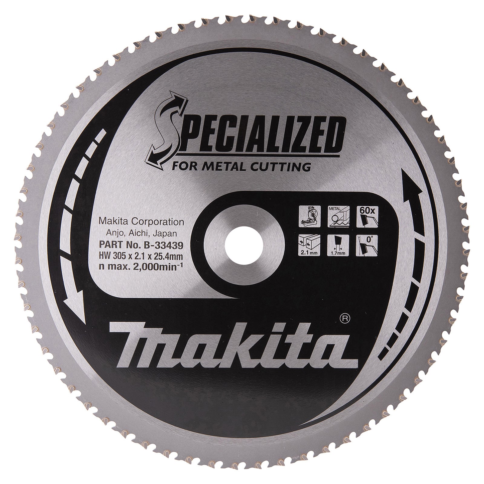 Makita SPECIALIZED Sägeblatt 305x1"x60Z - B-33439