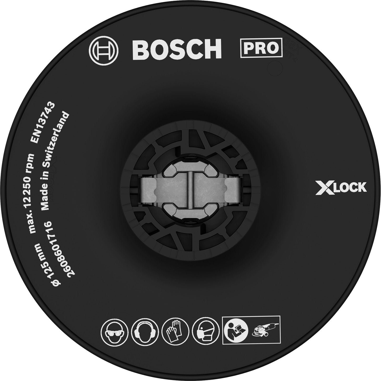Bosch PRO Backing Pad X-Lock hart 125 mm hart - 2608601716
