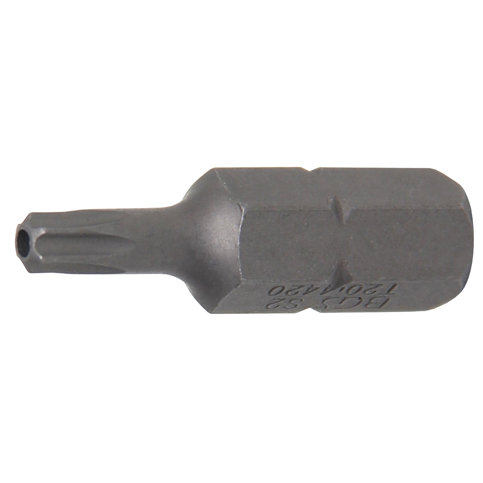 BGS Bit Länge 30 mm Antrieb Außensechskant 8 mm (5/16") T-Profil (für Torx) mit Bohrung T20 - 4420
