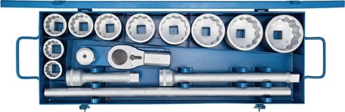 Gedore Steckschlüsselsatz D 21 EMU-10 15tlg. 1" SW 36-80 mm Anzahl Zähne 32 12-kant - 6181600