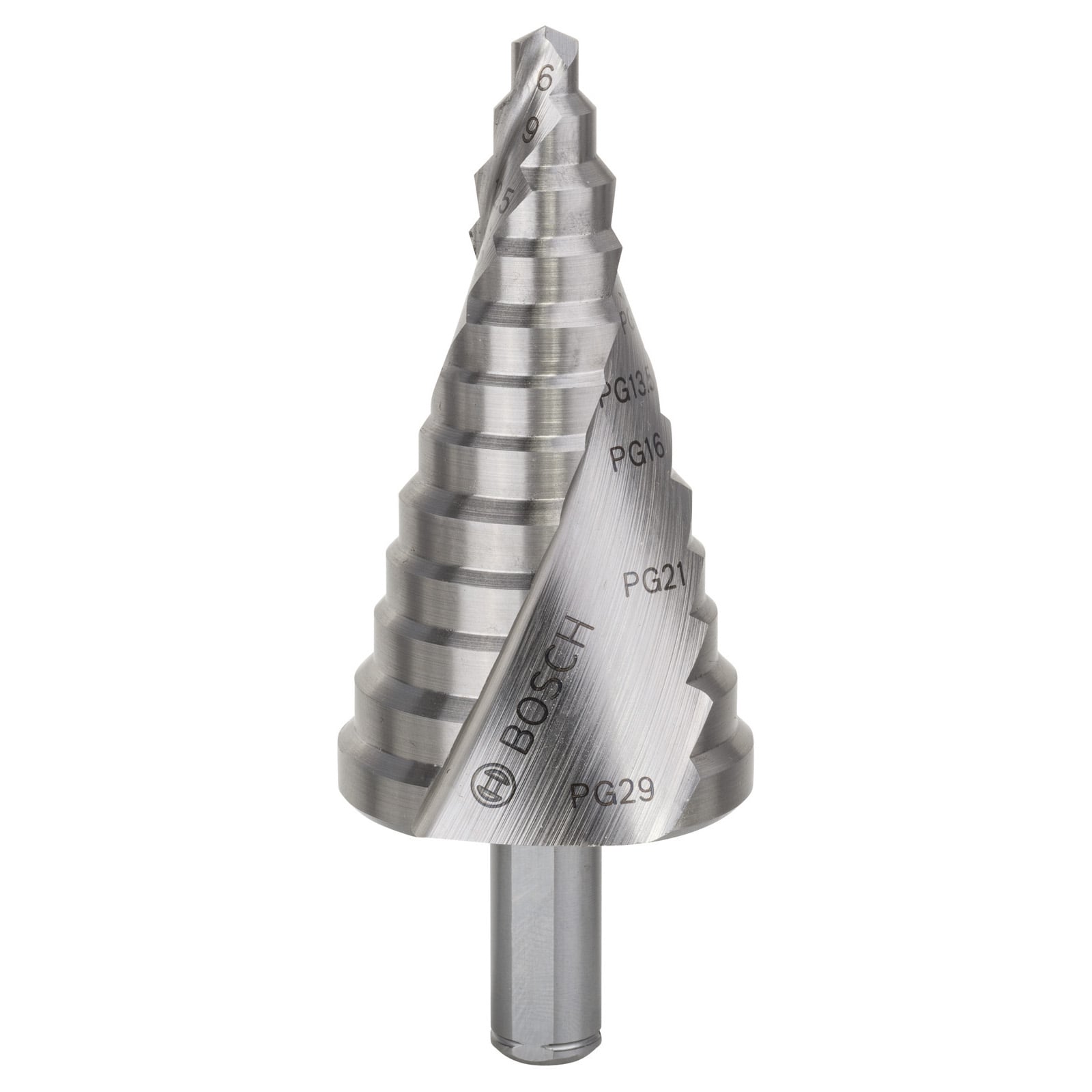 Bosch Stufenbohrer HSS für Kabelverschraubungen 12 Stufen 6 - 37 mm - 2608587428