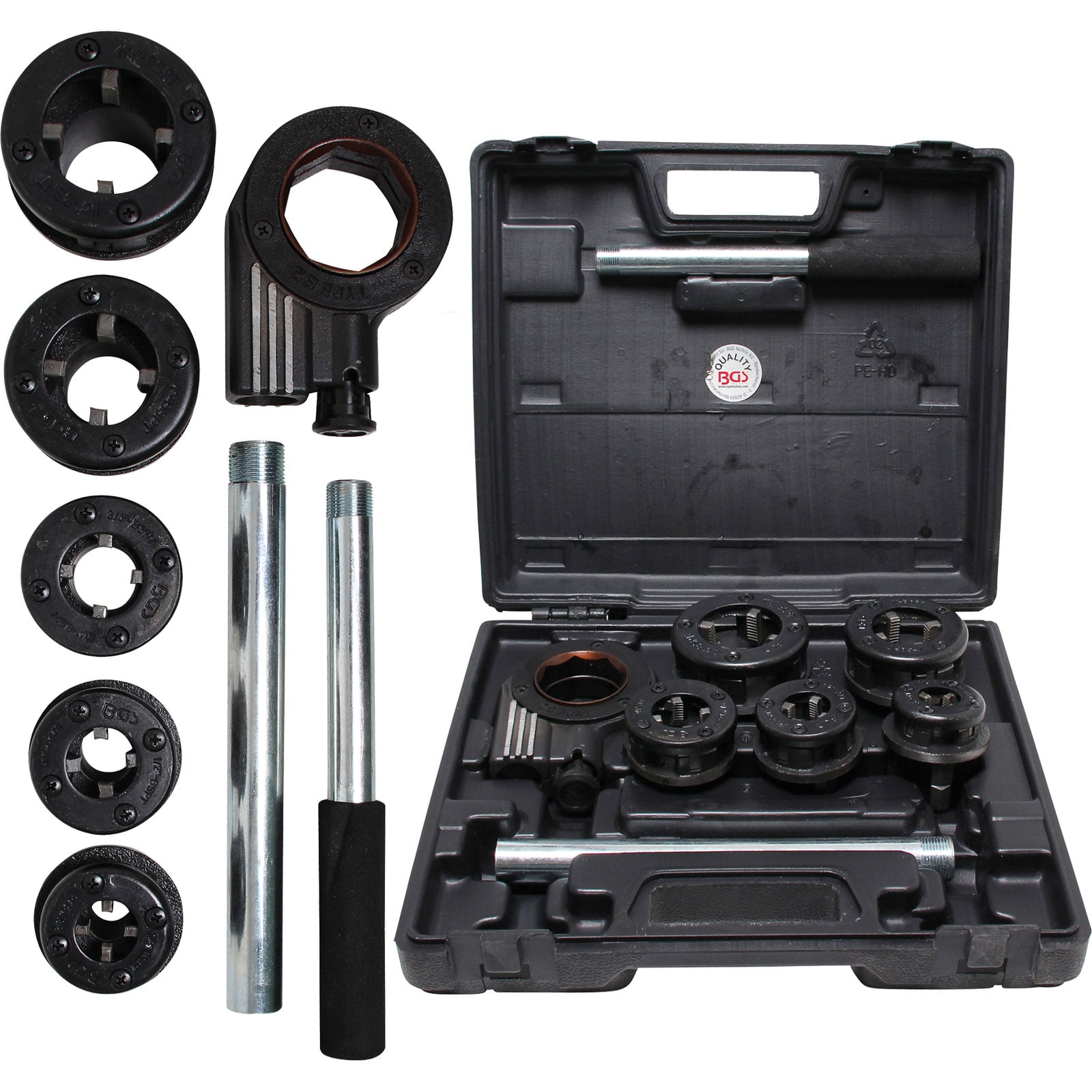 BGS Schneidkluppen-Satz 3/8" - 1.1/4" 7tlg. - 1892