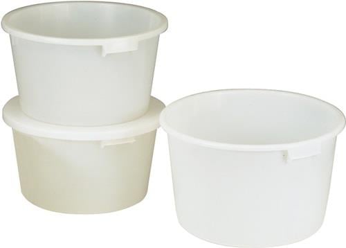 CRAEMER Bottich 85l HD-Polyethylen weiß m.Griffmulden D.628mm H.385mm - 81101100