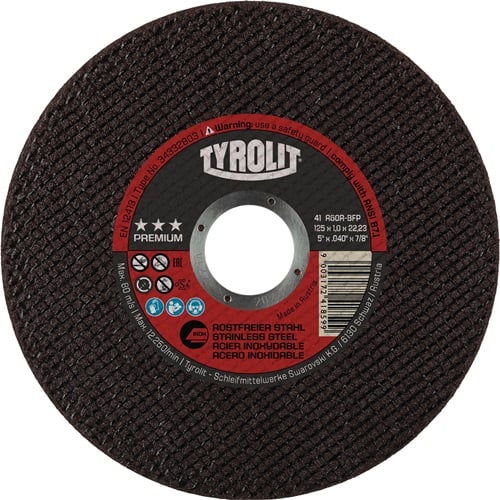 TYROLIT Trennscheibe Premium Ø 125 x 1 mm INOX 22,23 mm - 34332803