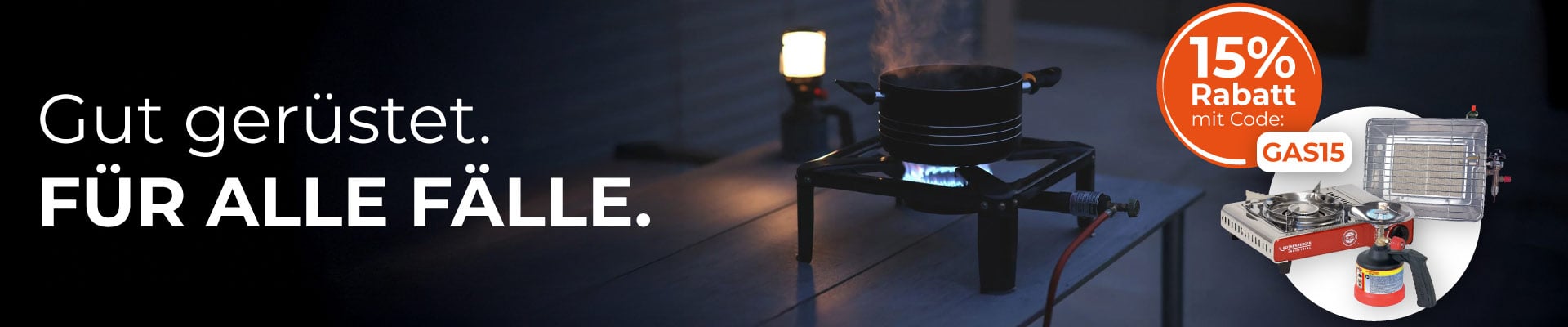 15 Prozent Rabatt auf Gasprodukte