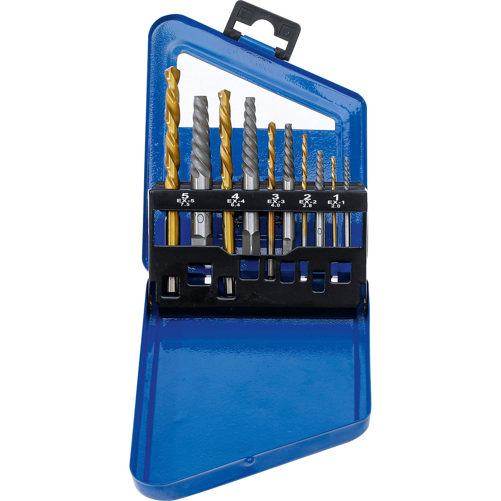 BGS Schraubenausdreher- & Linksbohrer-Satz HSS titan-nitriert 2 - 7,5 mm 10tlg. - 6780