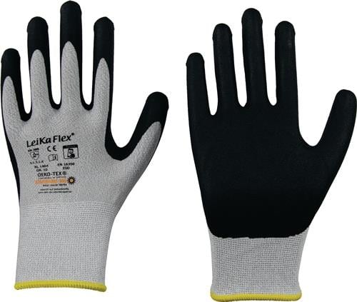 LEIPOLD Handschuhe LeikaFlex Touch 1464 grau / schwarz Gr. 9 - 1464-3