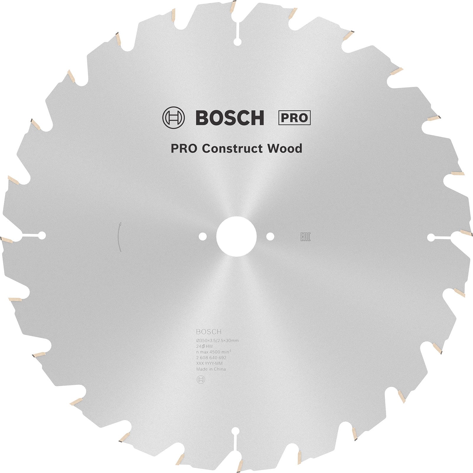 Bosch PRO Construct Wood Kreissägeblatt 350 x 3,5 x 30 mm - 2608640692