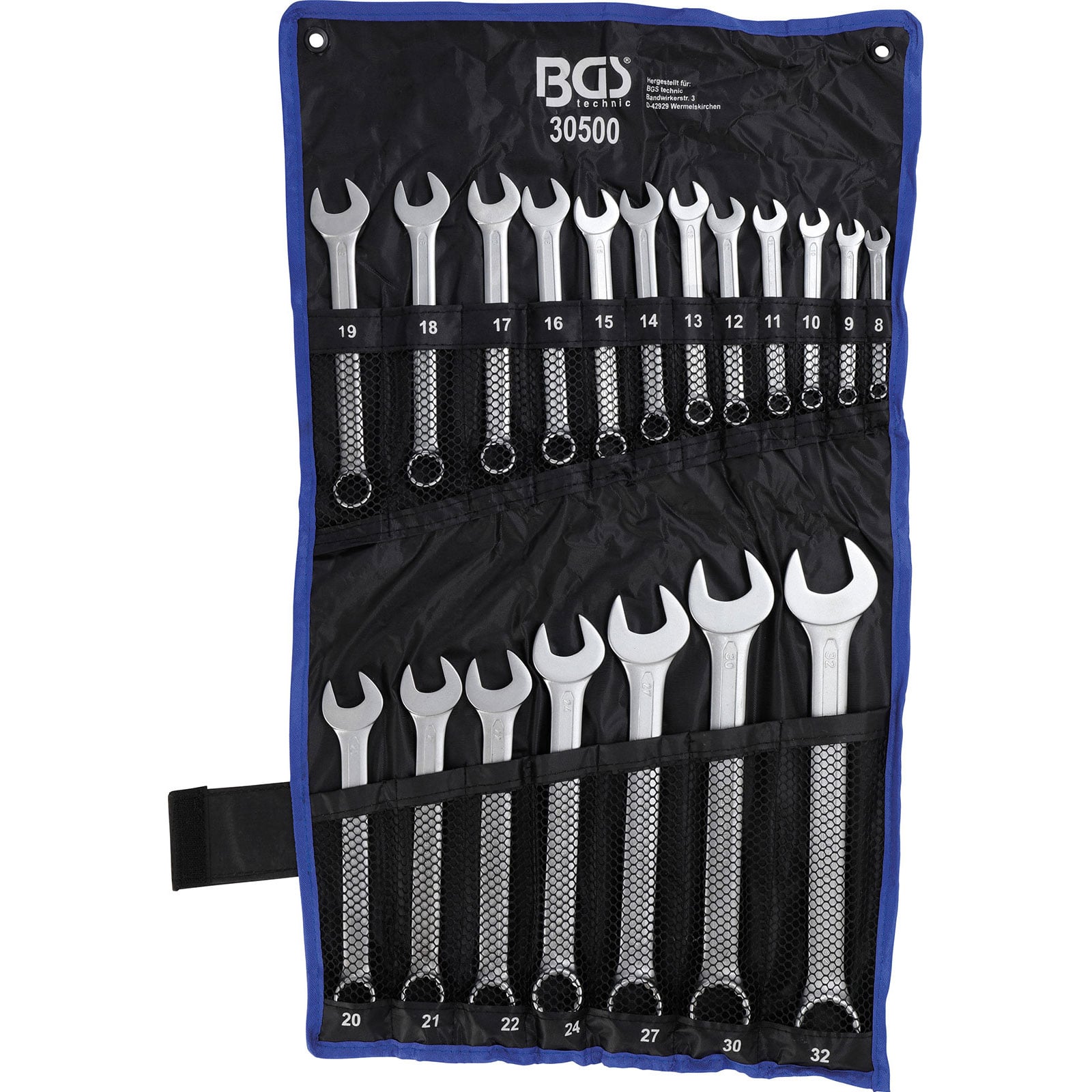 BGS Maul-Ringschlüssel-Satz SW 8 - 32 mm 19tlg. - 30500