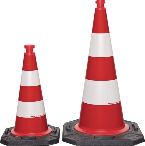 Leitkegel TL H.750mm BAST geprüft,2 Streifen G.5,80 kg,45x45cm - 350.28.280