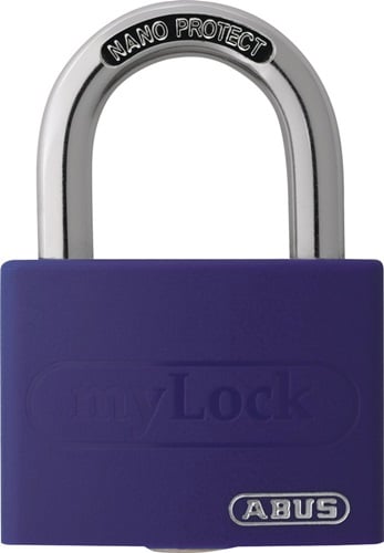 ABUS Zylindervorhangschloss T65AL/40 lila gl.Schlosskörper-B.43mm Alu.gl. - 49939 5