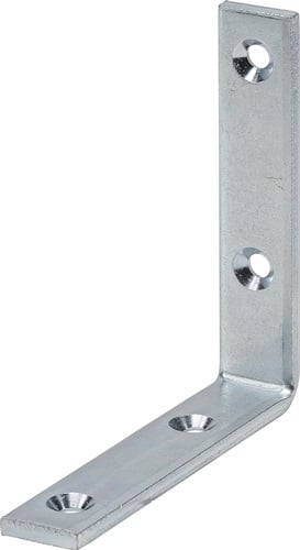 VORMANN Winkel sta.L.120 mm B.20 mm S.5 mm STA blau verz.Loch-D.6 mm - 000182120Z