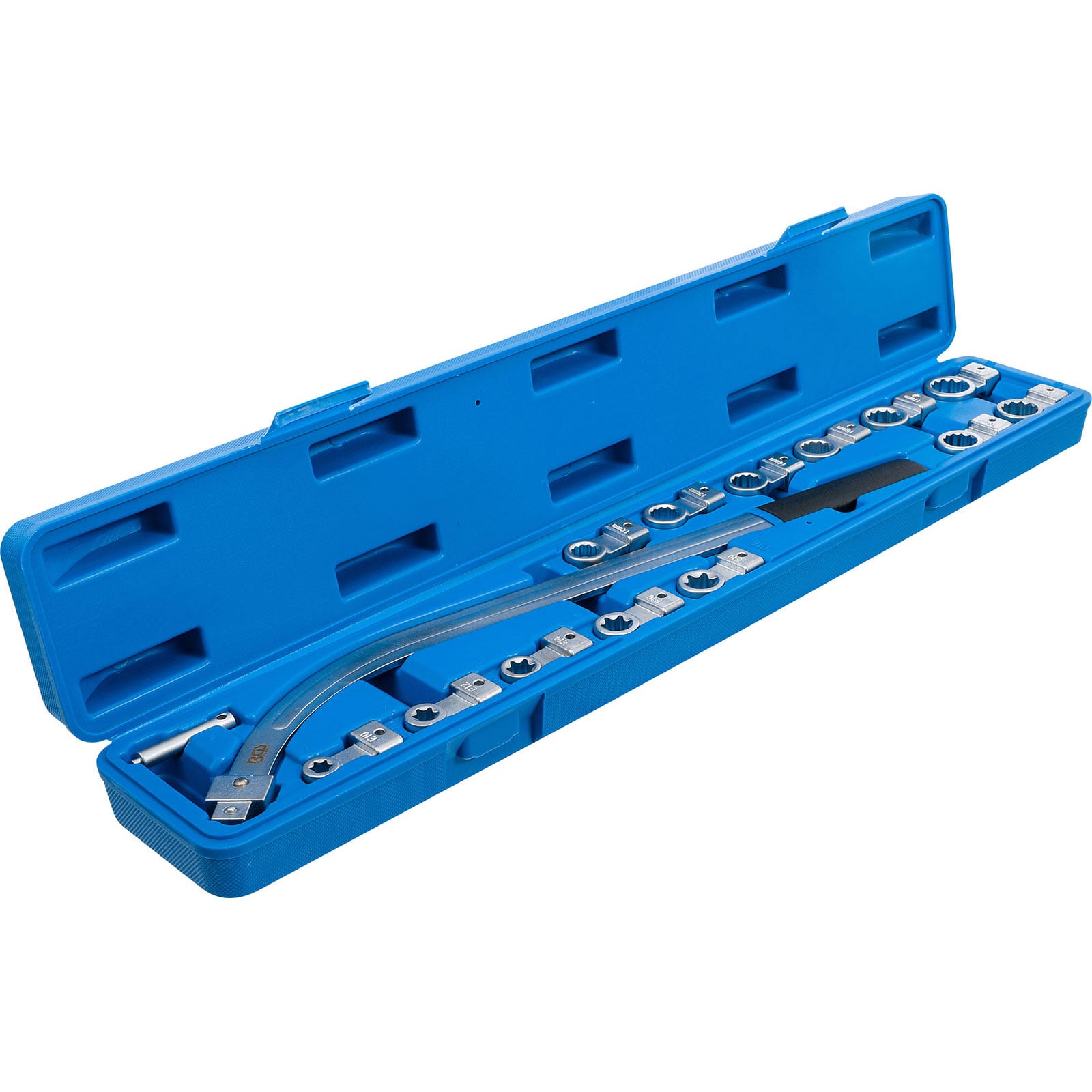 BGS Spannrollenschlüssel-Satz Zwölfkant SW 12 - 19 mm / E-Profil SW E10 - E18 15tlg. - 1312