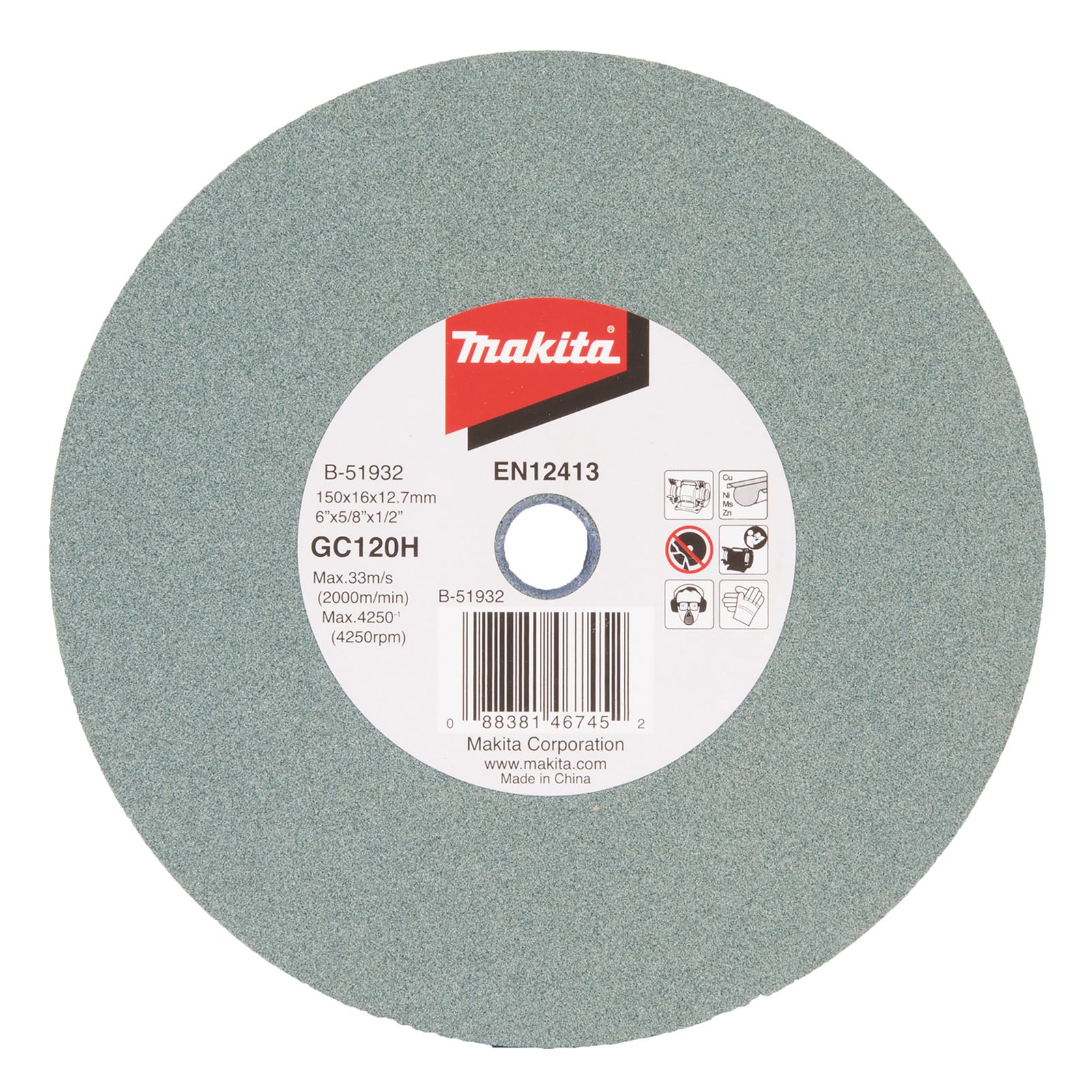 Makita Schleifstein GC120H 150x16x12,7 - B-51932