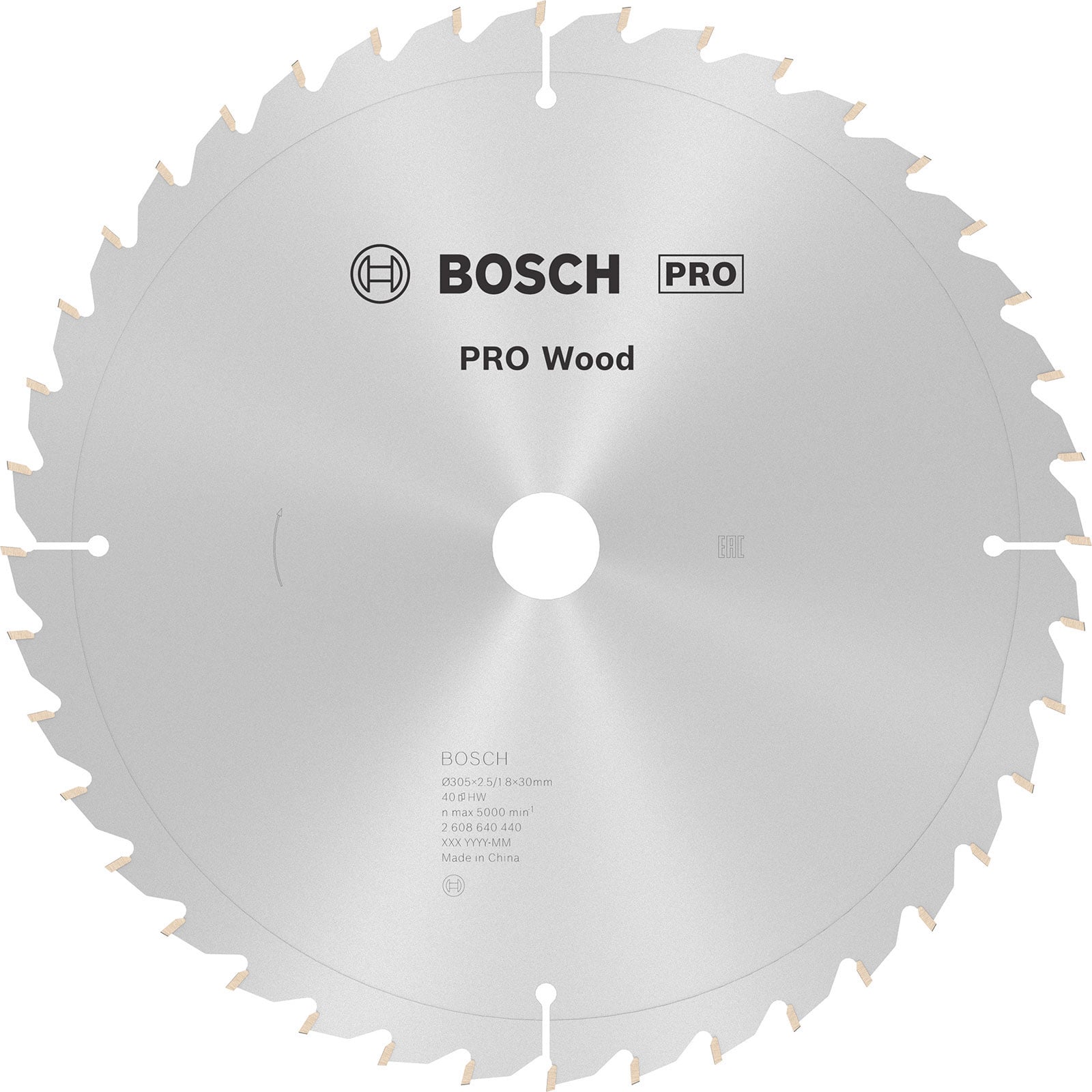 Bosch PRO Wood Kreissägeblatt 305 x 2,5 x 30 mm - 2608640440