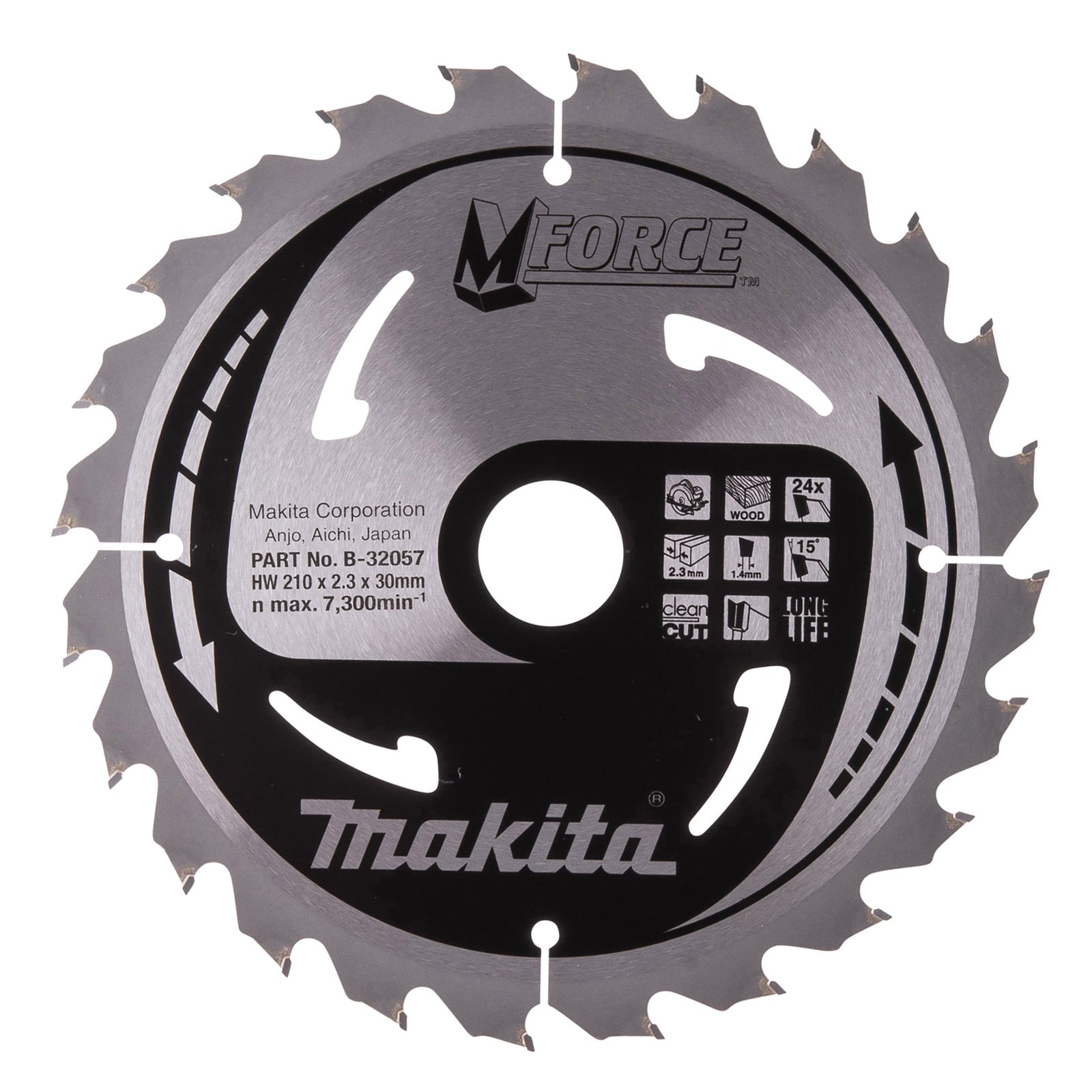 Makita M-FORCE Sägeblatt 210x30x24Z - B-32057