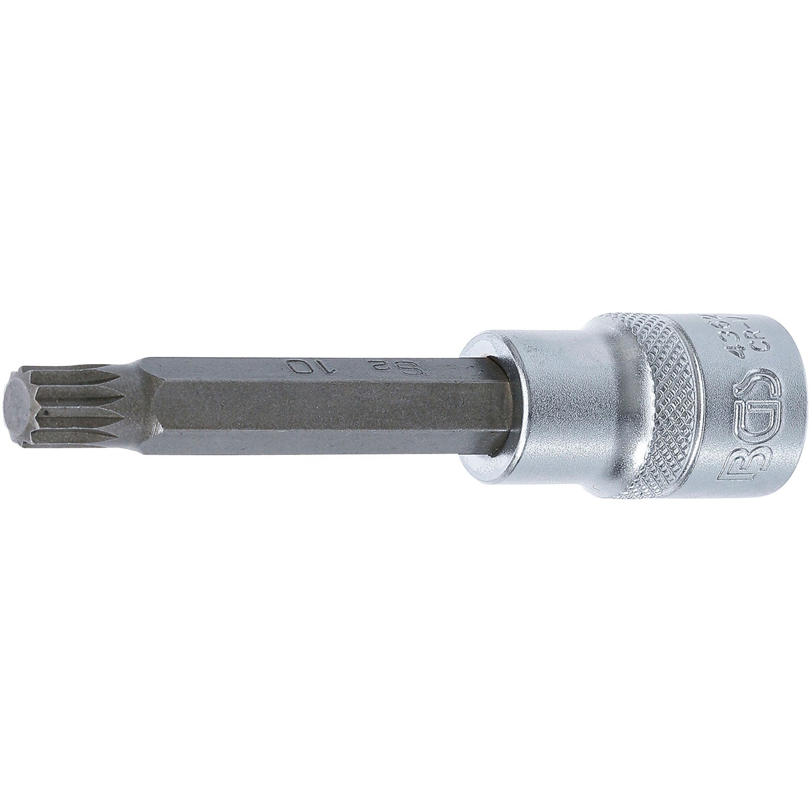 BGS Bit-Einsatz Länge 100 mm Antrieb Innenvierkant 12,5 mm (1/2") Innenvielzahn (für XZN) M10 - 4362