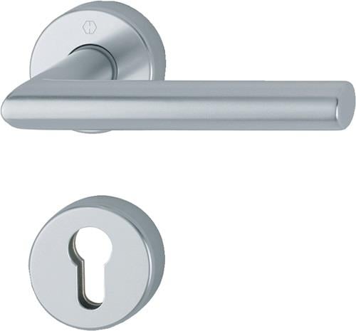 HOPPE FS-Garnitur Ams.FS-1400/42H/42HS Alu.F1 D/D TS 40-65mm PZ rd.DIN L/R - 10726294