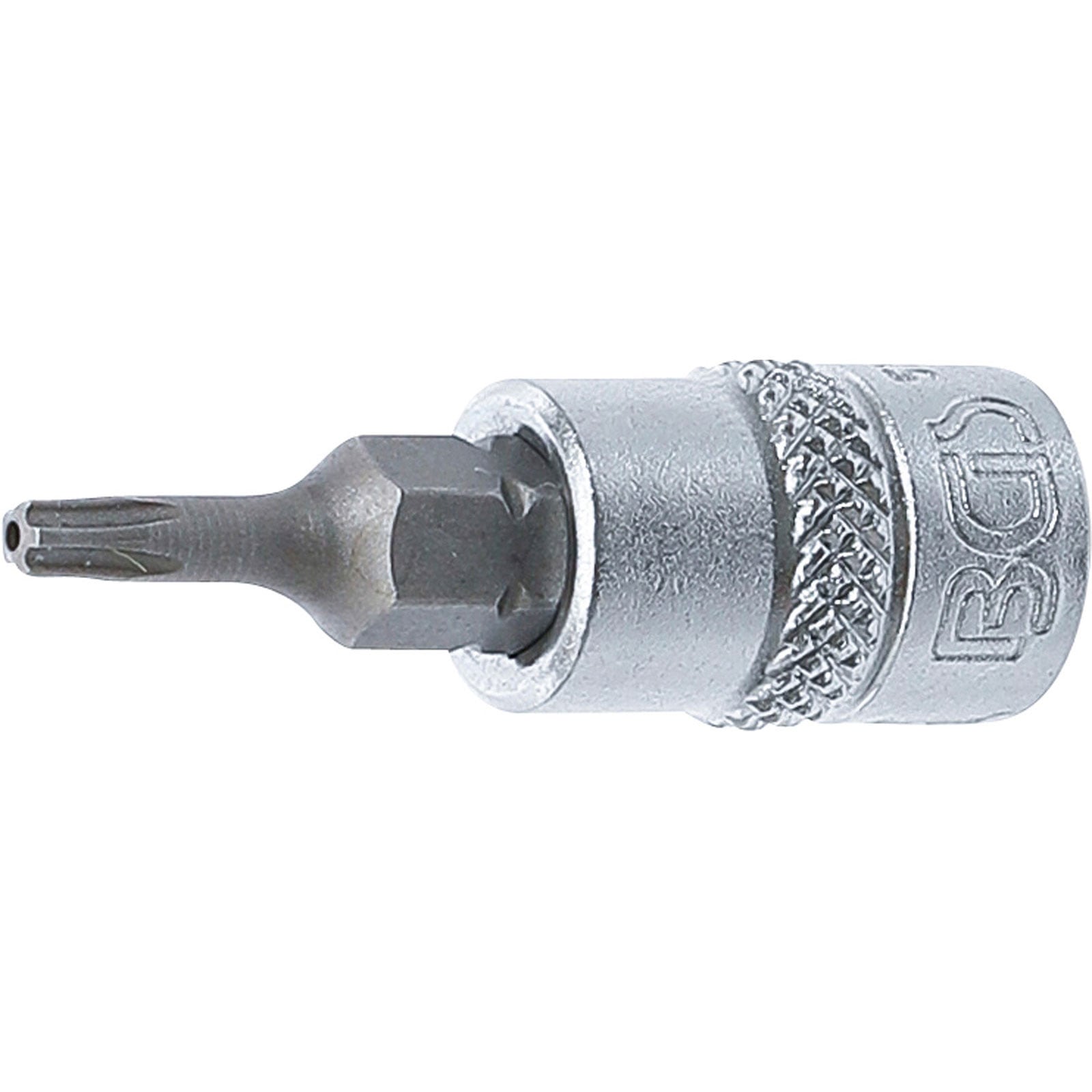 BGS Bit-Einsatz Antrieb Innenvierkant 6,3 mm (1/4") TS-Profil (für Torx Plus) mit Bohrung TS10 - 5184-TS10