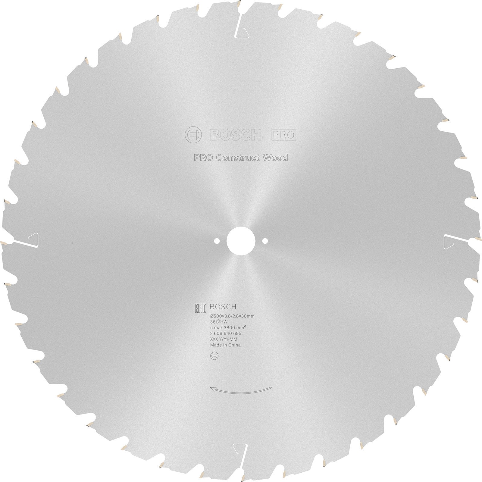 Bosch PRO Construct Wood Kreissägeblatt 500 x 3,8 x 30 mm - 2608640695