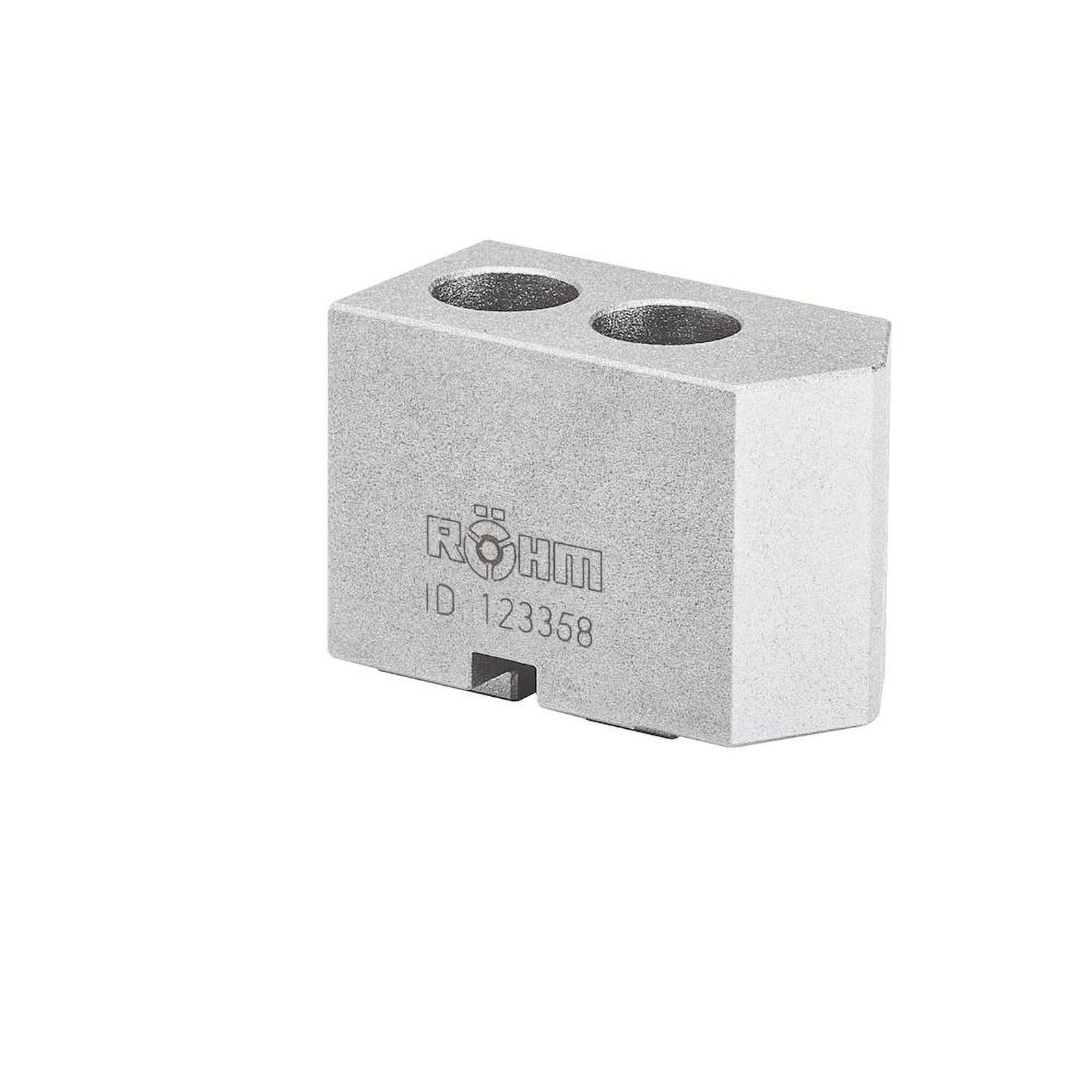 Röhm Aufsatzbacken Größe 140, 3-Backen-Satz, härtbar Kreuzversatz, 120° angeschrägt - 123355