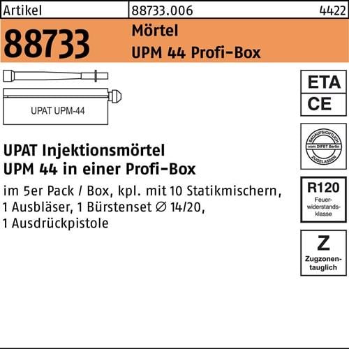 Injektionsmörtel R 88733 UPM 44 Profi-Box Kunstharz 1 Stück UPAT