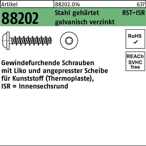 Gewindefurchendeschraube R 88202 Liko ISR 2,2x6-T6 Stahl geh.galv.verz. 1000St.