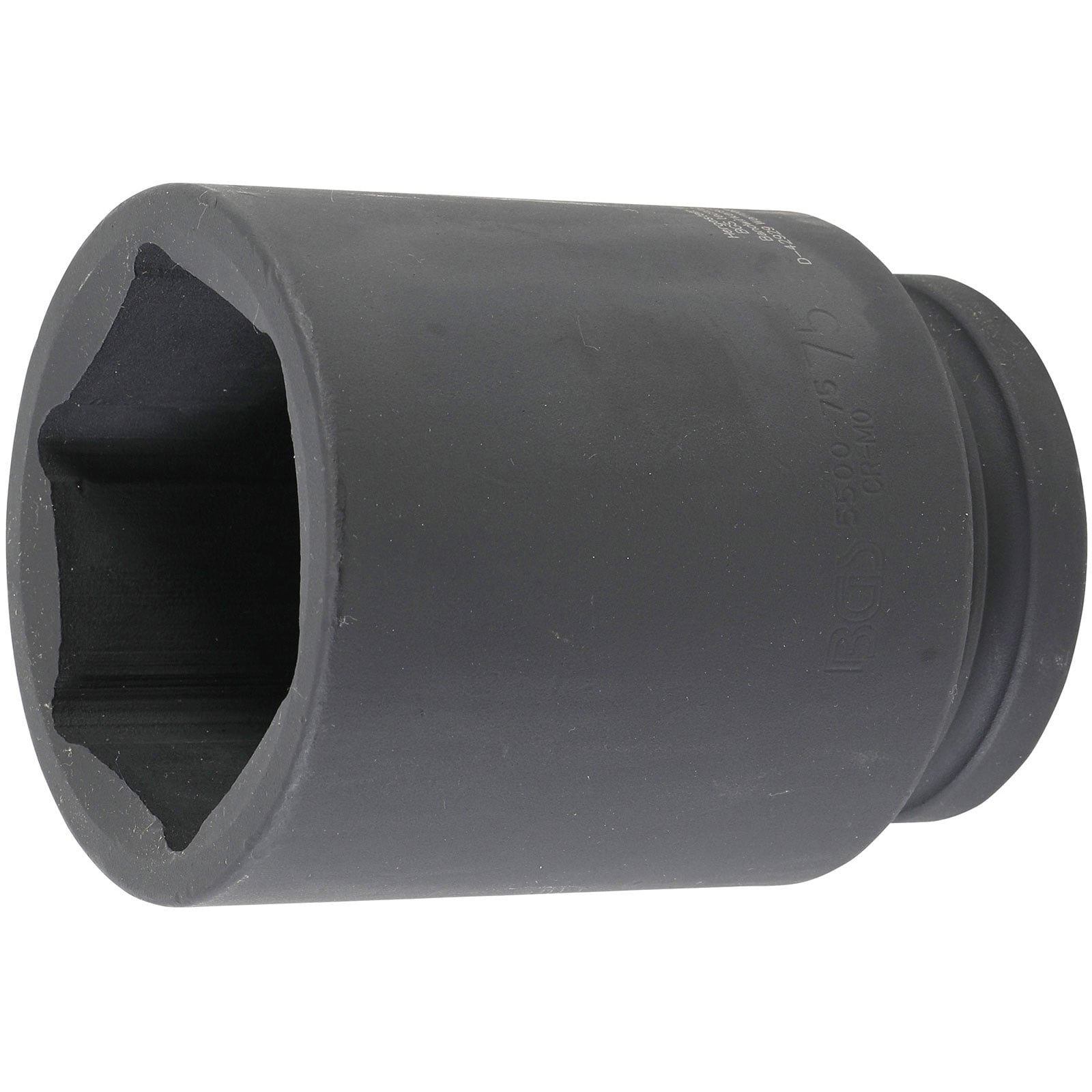 BGS Kraft-Steckschlüssel-Einsatz Sechskant tief Antrieb Innenvierkant 25 mm (1") SW 75 mm - 5500-75