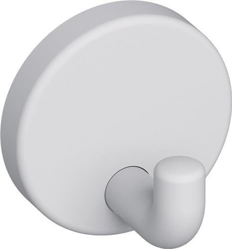 HEWI Einzelhaken 801.90B010 rechtwinklig gebogen 30 mm Polyamid ma 98 signalweiß - 801.90B010 98