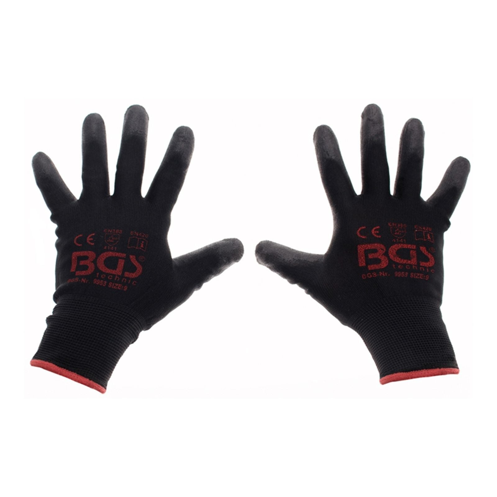 BGS 1 Paar Mechaniker-Handschuhe Größe 9 / L - 9953