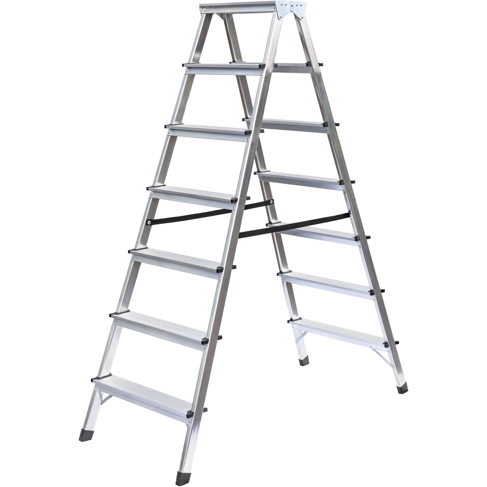 Günzburger Steigtechnik Haushaltsleiter beidseitig begehbar 2x7 Stufen - 011167