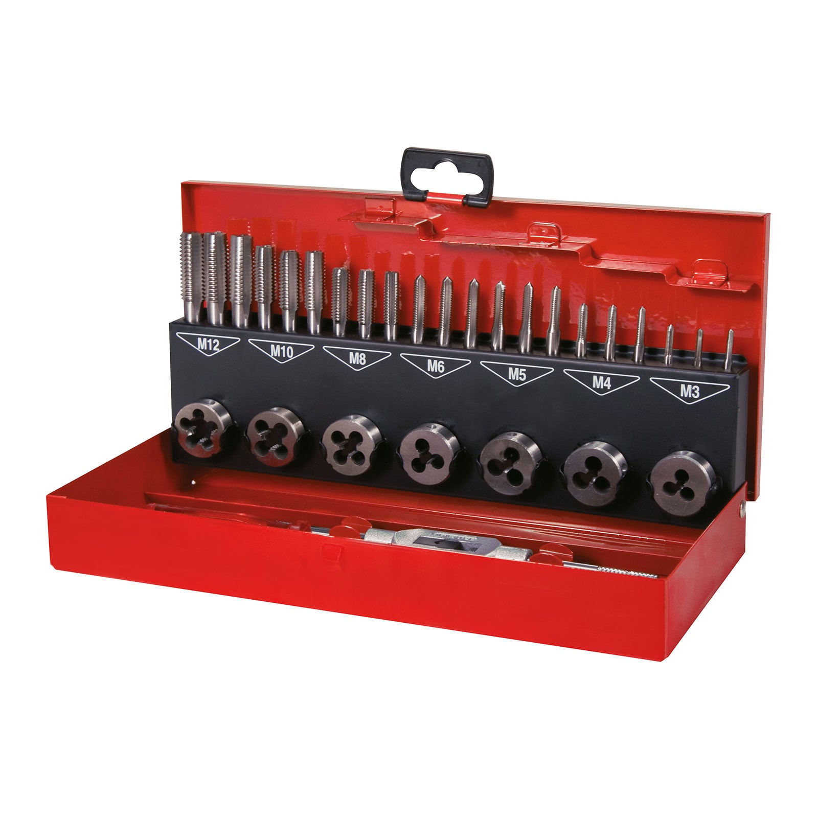 RUKO 31-teiliger Gewindeschneidwerkzeug Hobbysatz HSSE-Co 5 in Industriekassette - 245010E