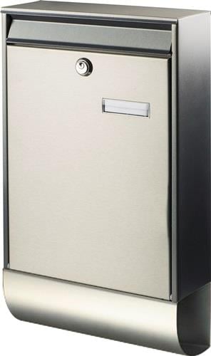 BURG-WÄCHTER Briefkasten Berlin-Set 37770 NI H.500mm B.285mm T.105mm VA DIN C4 - BERLIN-SET 37770 NI