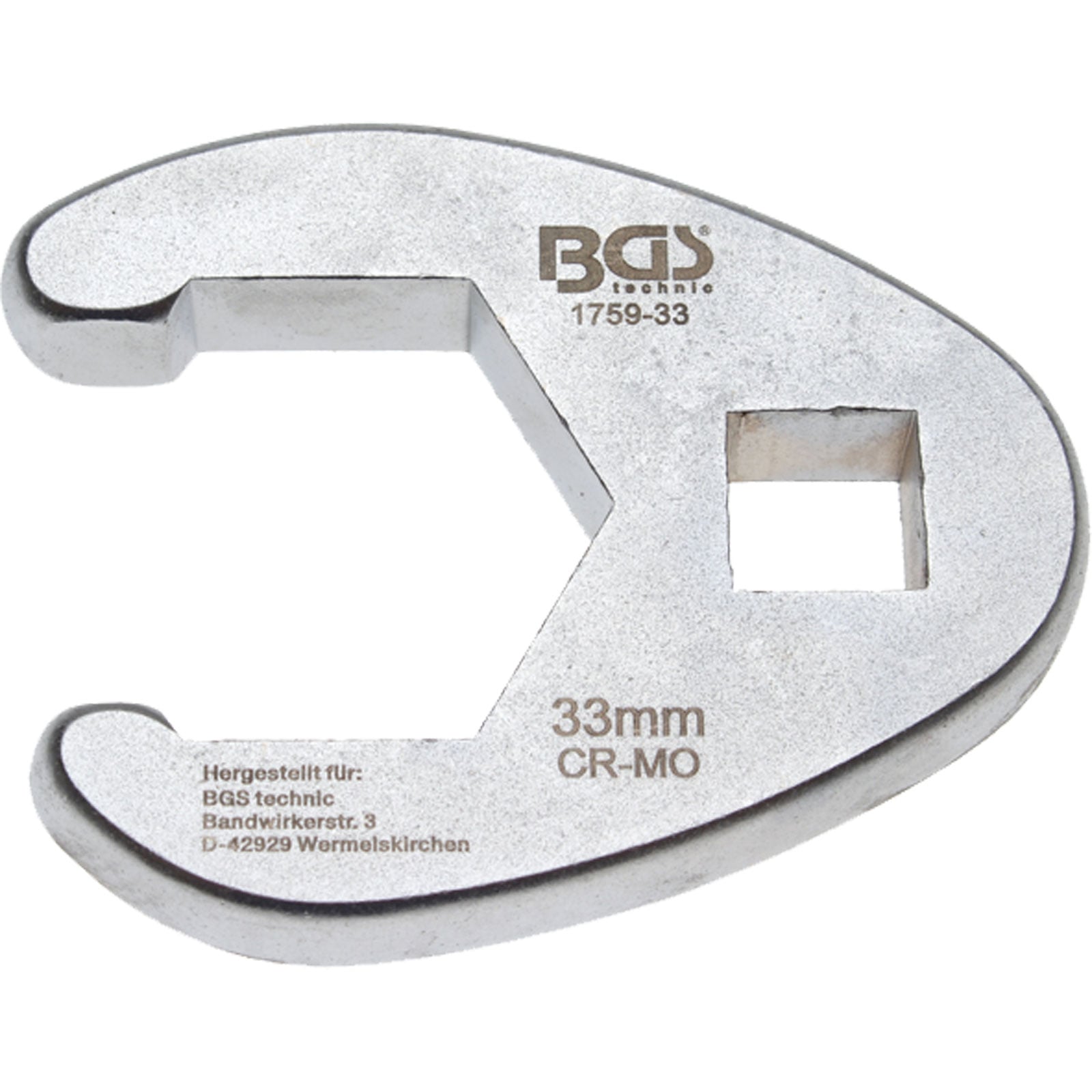 BGS Hahnenfußschlüssel Antrieb Innenvierkant 12,5 mm (1/2") SW 33 mm - 1759-33