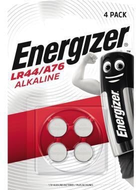 Energizer Knopfzelle LR44/A76 E300141401 Alkali 4 St./Pack.
