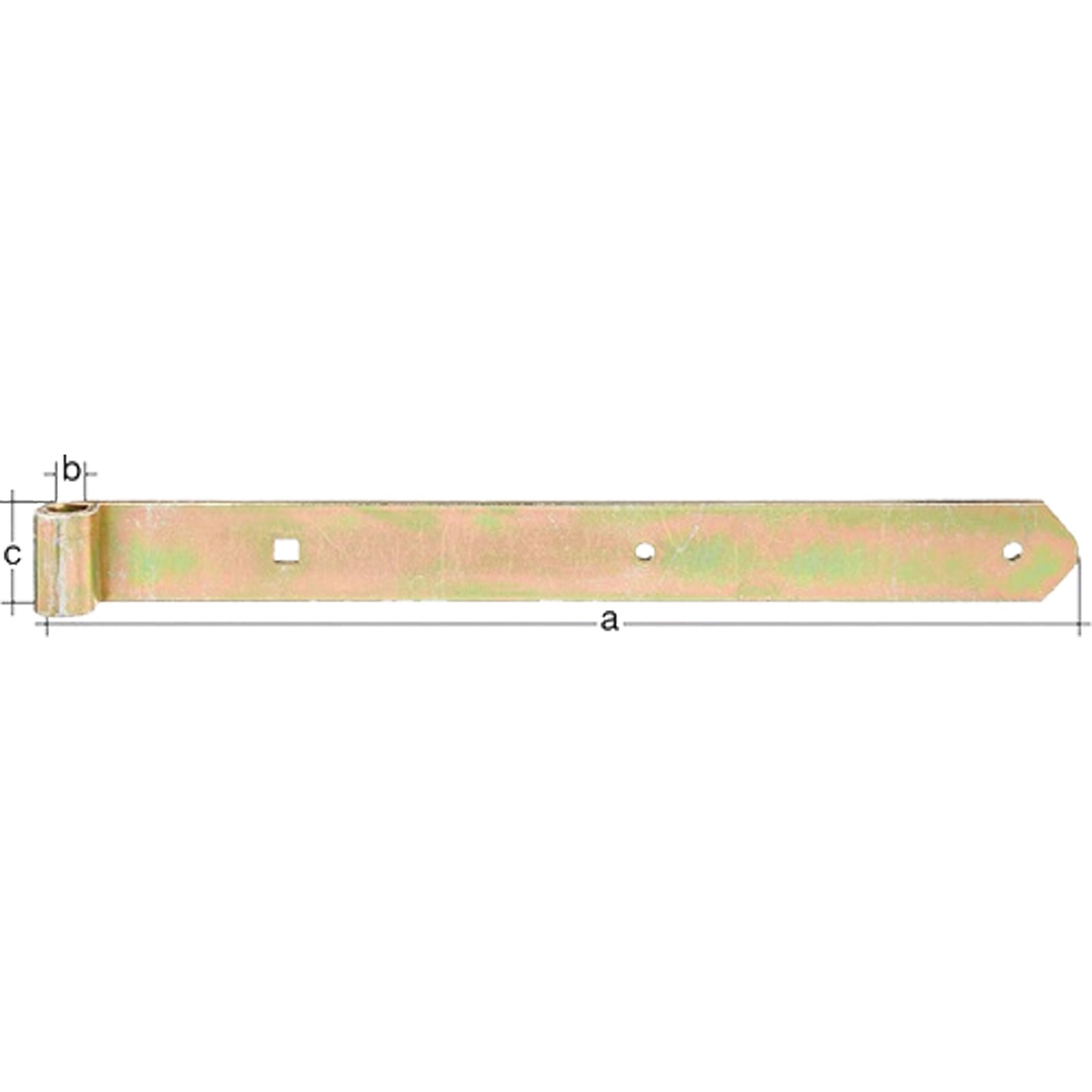 GAH Alberts Ladenband L.1.000x20x60mm S.8mm D.20mm STA galv.gelb verz.rd - 312398