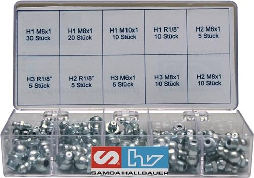 Samoa-Hallbauer Schmiernippelsortiment 110-teilig - 80298