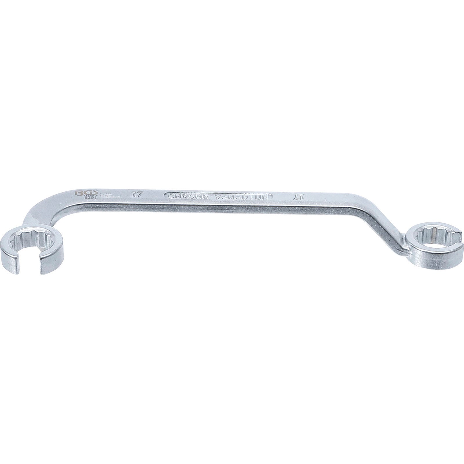 BGS Doppel-Ringschlüssel offen für Diesel-Einspritzleitungen SW 17 mm - 8291