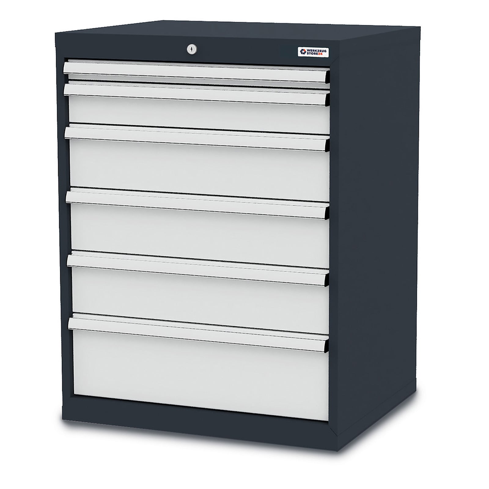 WS24 Schubladenschrank Schubladen: 1 x 50 1 x 100 3 x 150 1 x 200 B x T x H 700 x 575 x 920 mm - WS24-100265