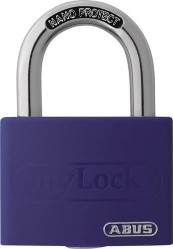 ABUS Zylindervorhangschloss T65AL/40 lila Lock-Tag Schlossk.-B.43mm Alu.versch.-schl. - 80285 0