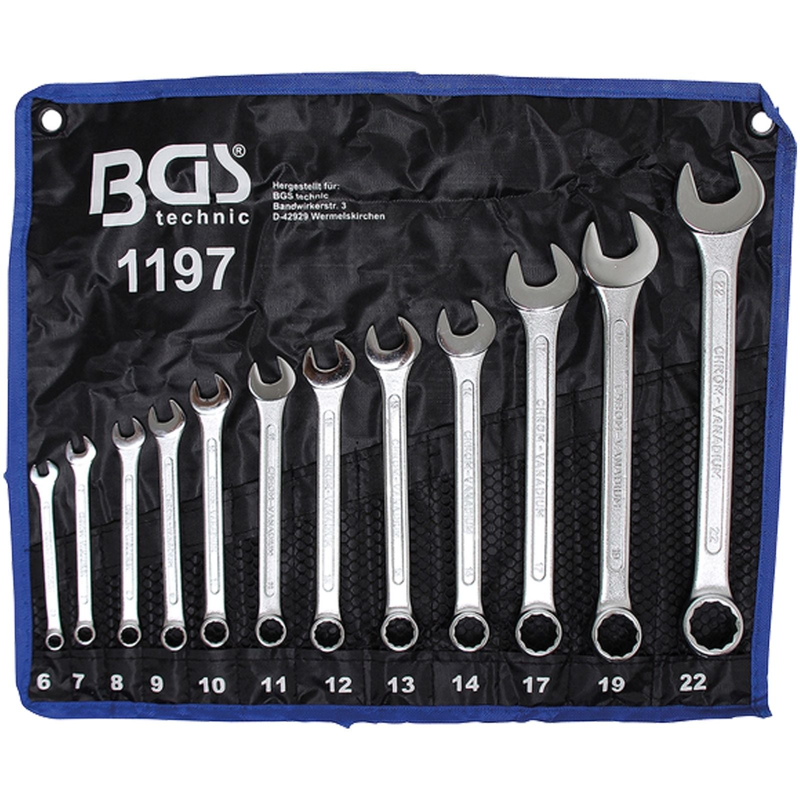 BGS Maul-Ringschlüssel-Satz 6-22 mm 12tlg. - 1197