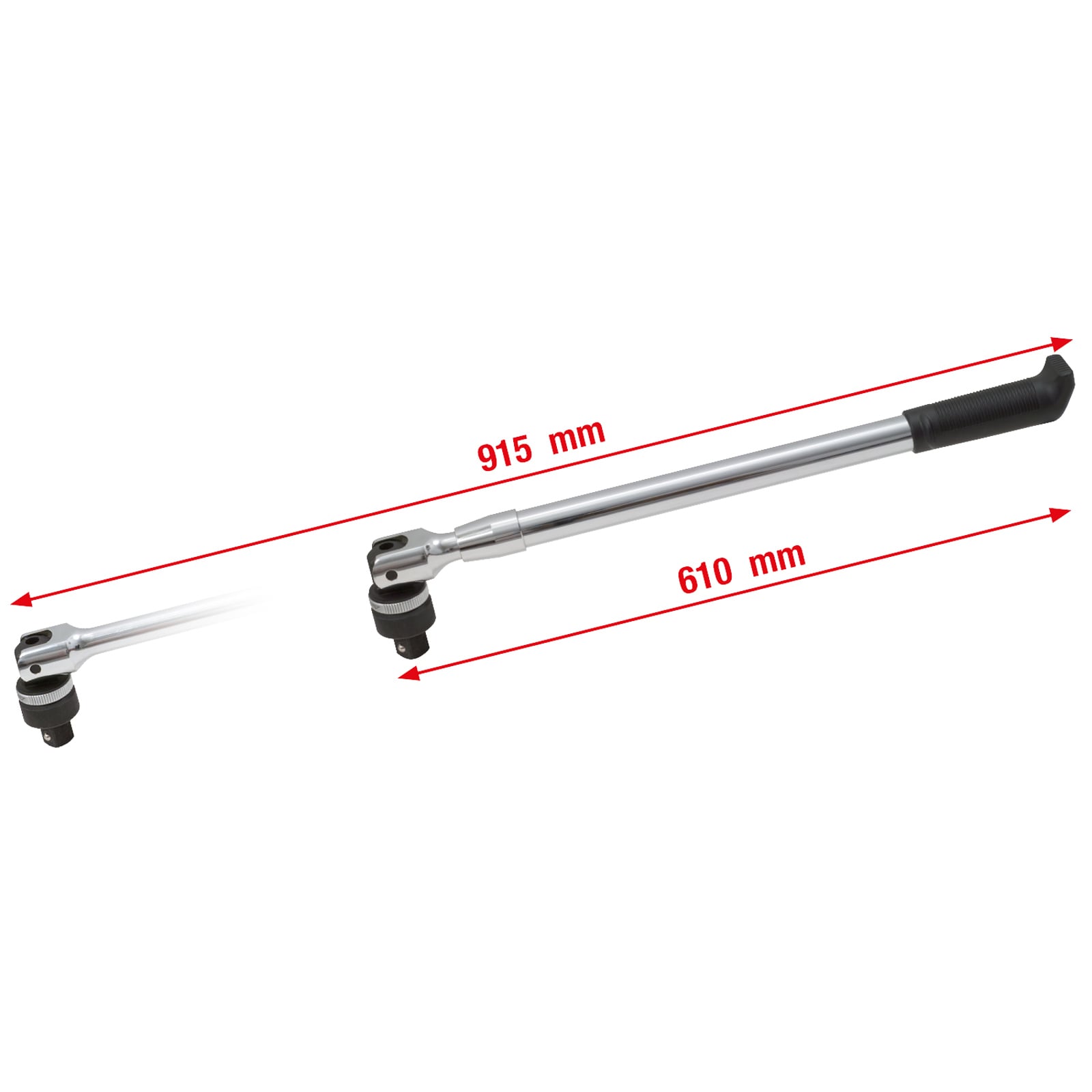 KS TOOLS Teleskop-Hebel mit Umschaltknarre 3/4" - 918.1805