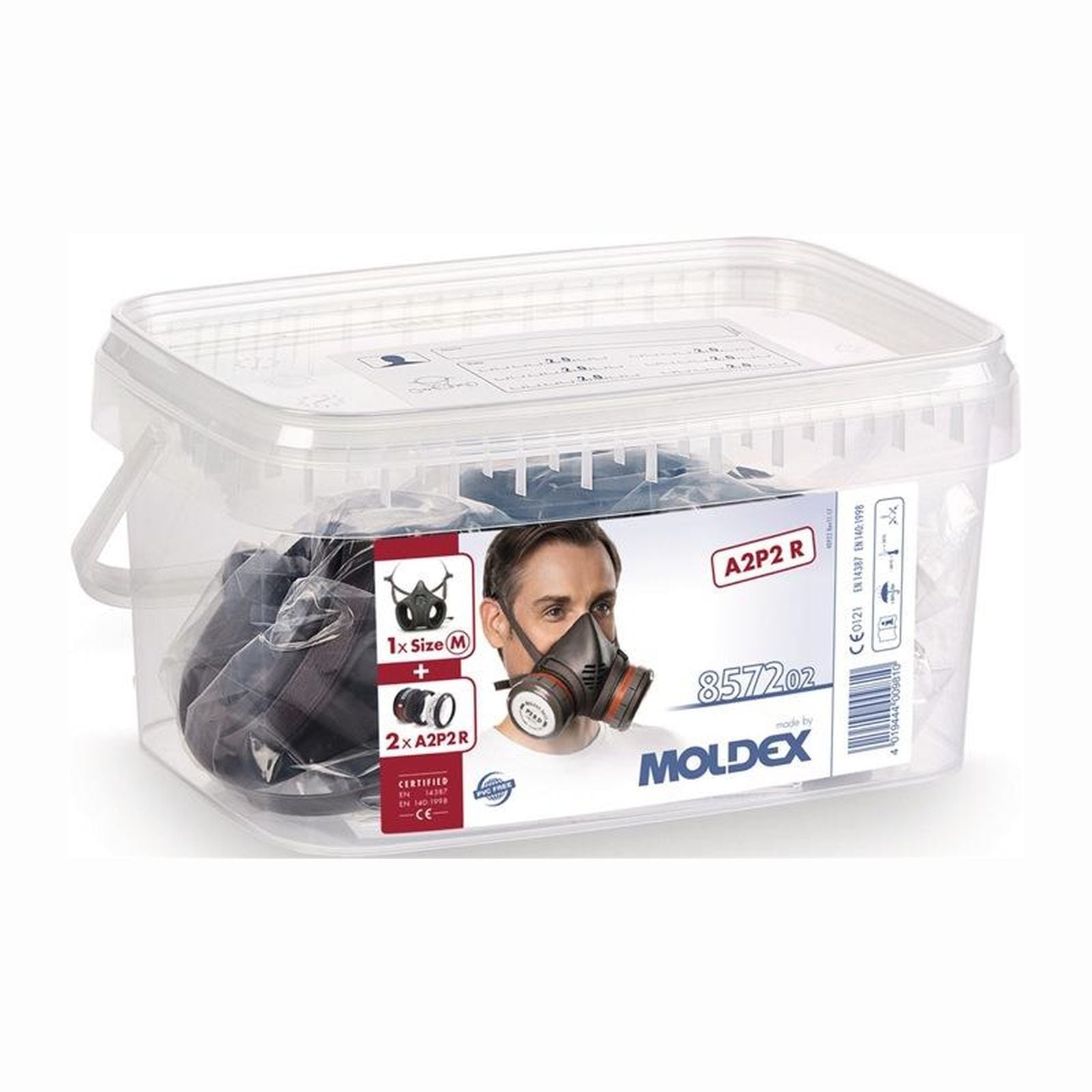 Moldex Atemschutzbox 857202 A2P2 R D – Serie 8000 1x 800201 2x 807001 2x 850001 2x 809001 - 857202
