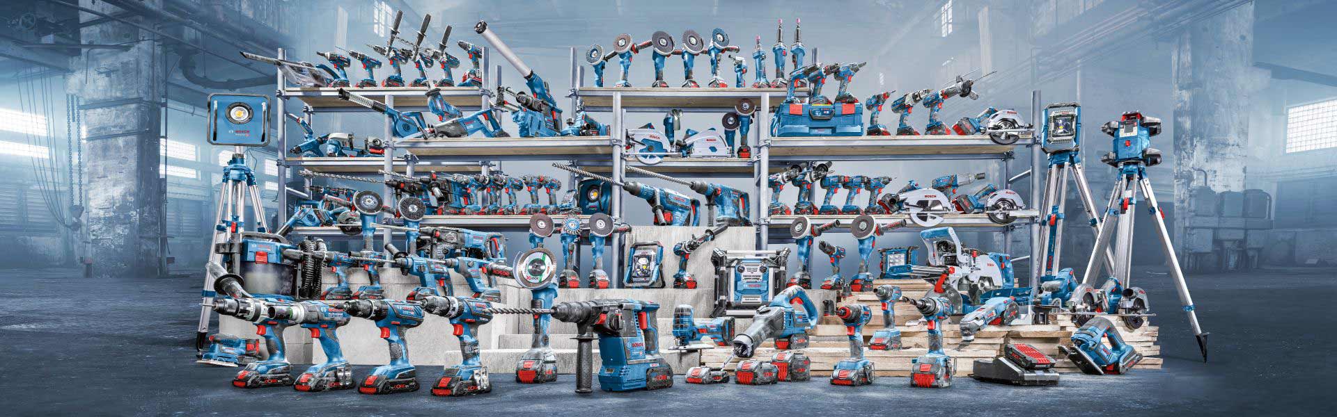 Bosch Werkzeuge auf Baustelle