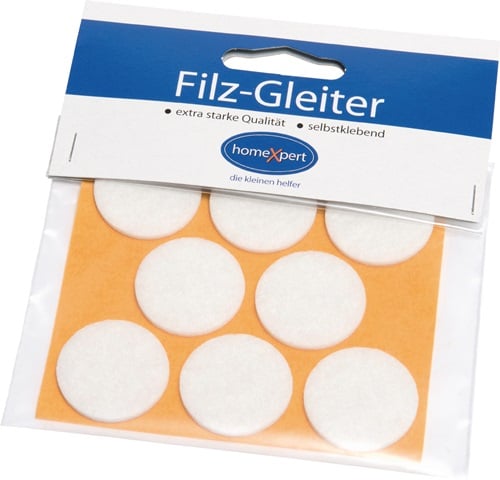 Filzgleiter 28mm Filz weiß selbstkl. - 522801