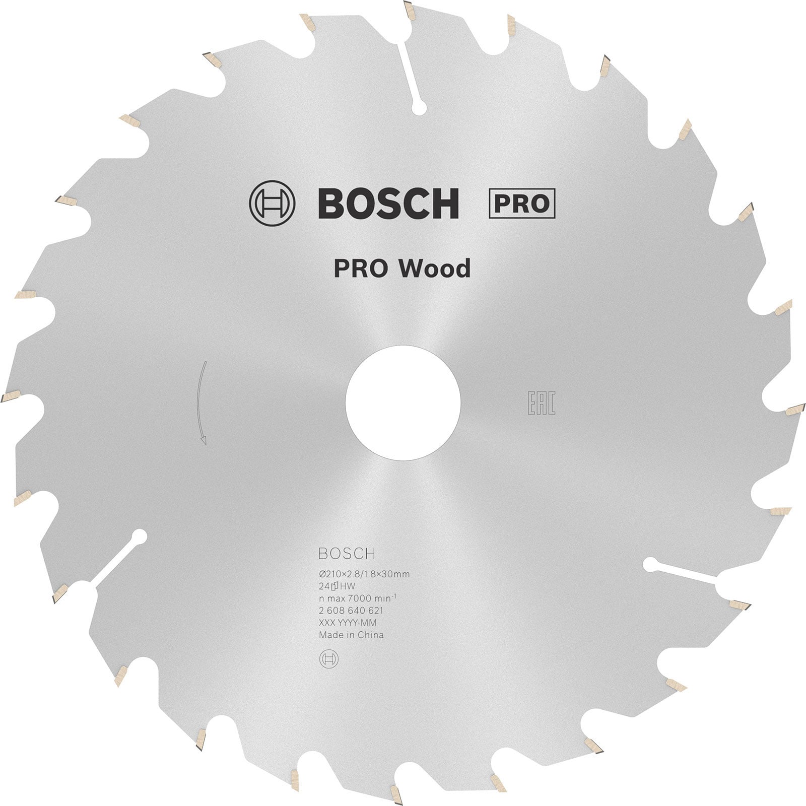 Bosch PRO Wood Kreissägeblatt 210 x 2,8 x 30 mm - 2608640621